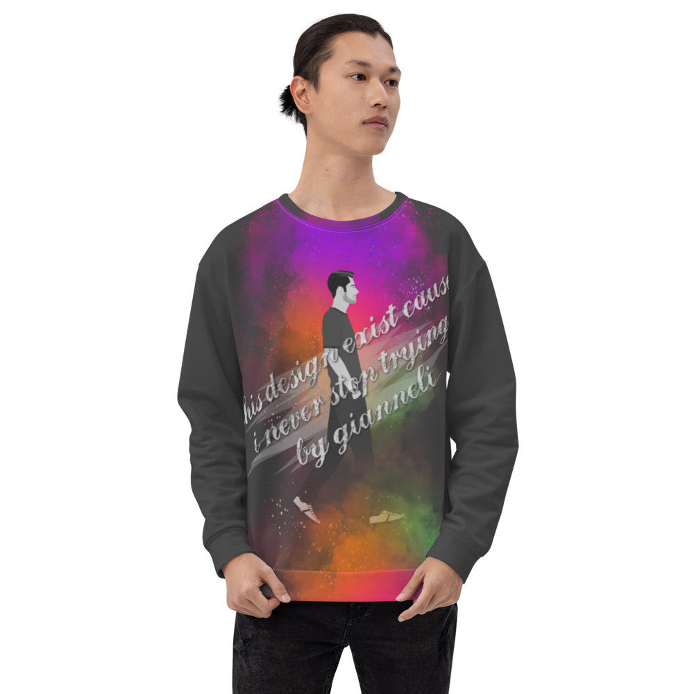 KEEP TRYING Unisex Sweatshirt by Gianneli-5