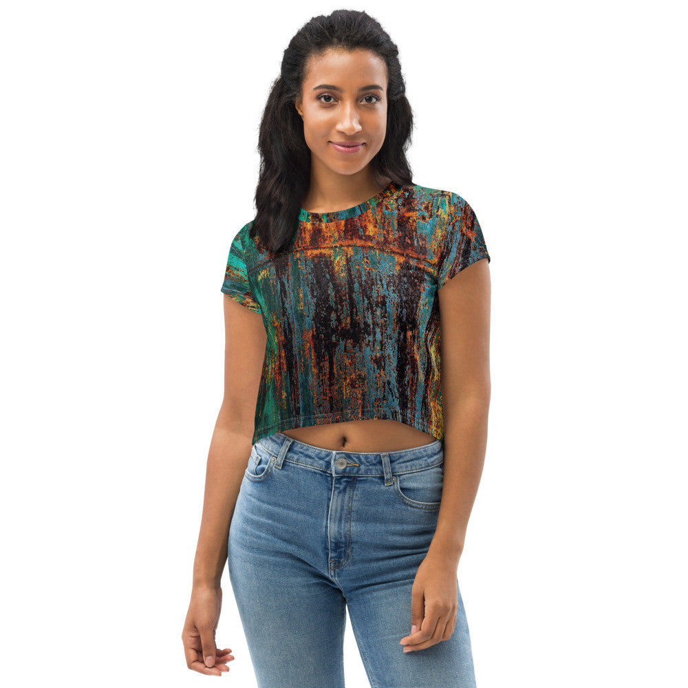 CLOCHARD Grunge Women's Crop Tee by Gianneli-2