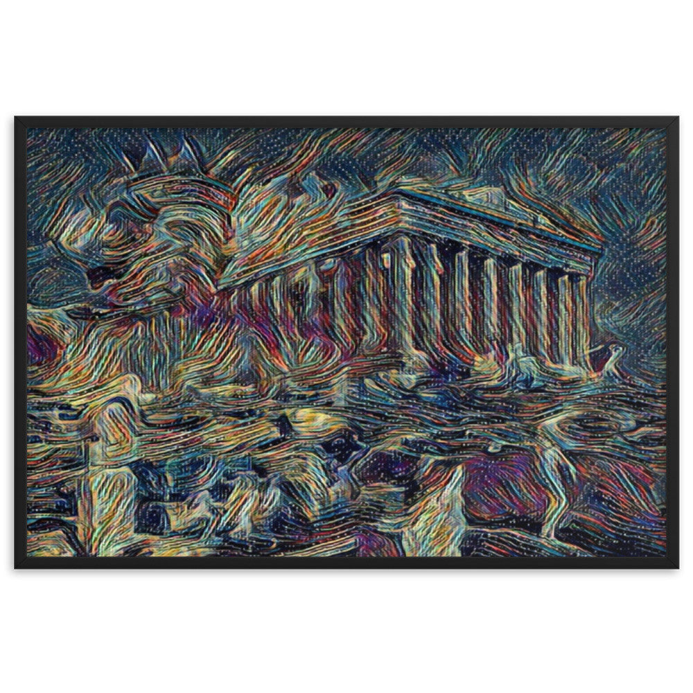 A SUNDAY UNDER ACROPOLIS V2 Premium Framed Poster-0