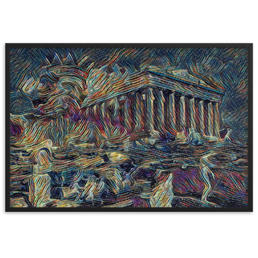 A SUNDAY UNDER ACROPOLIS V2 Premium Framed Poster-0