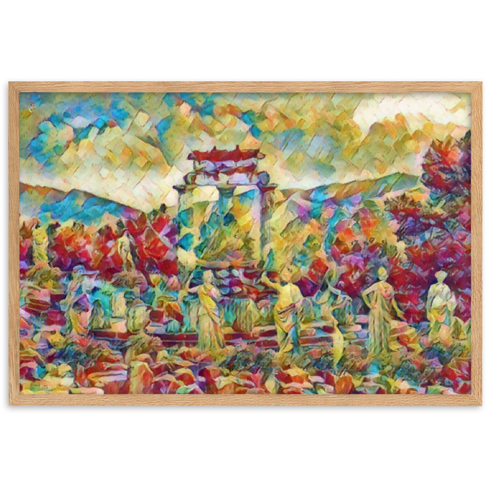 A SUNDAY AT THE ORACLE OF DELPHI Premium Framed Poster-0