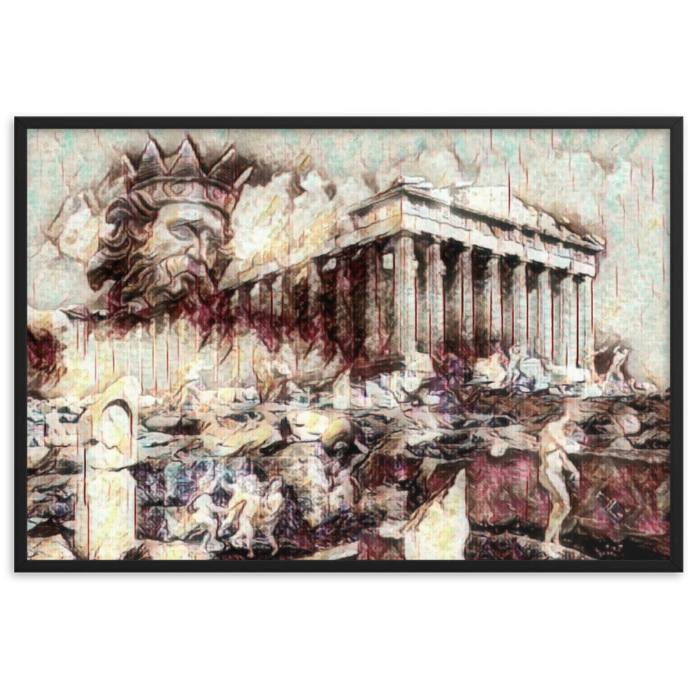 A SUNDAY UNDER ACROPOLIS V2 Premium Framed Poster-0