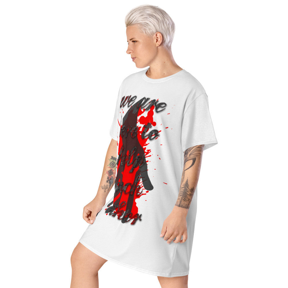 HAND BY HAND T-shirt Dress by Gianneli-3