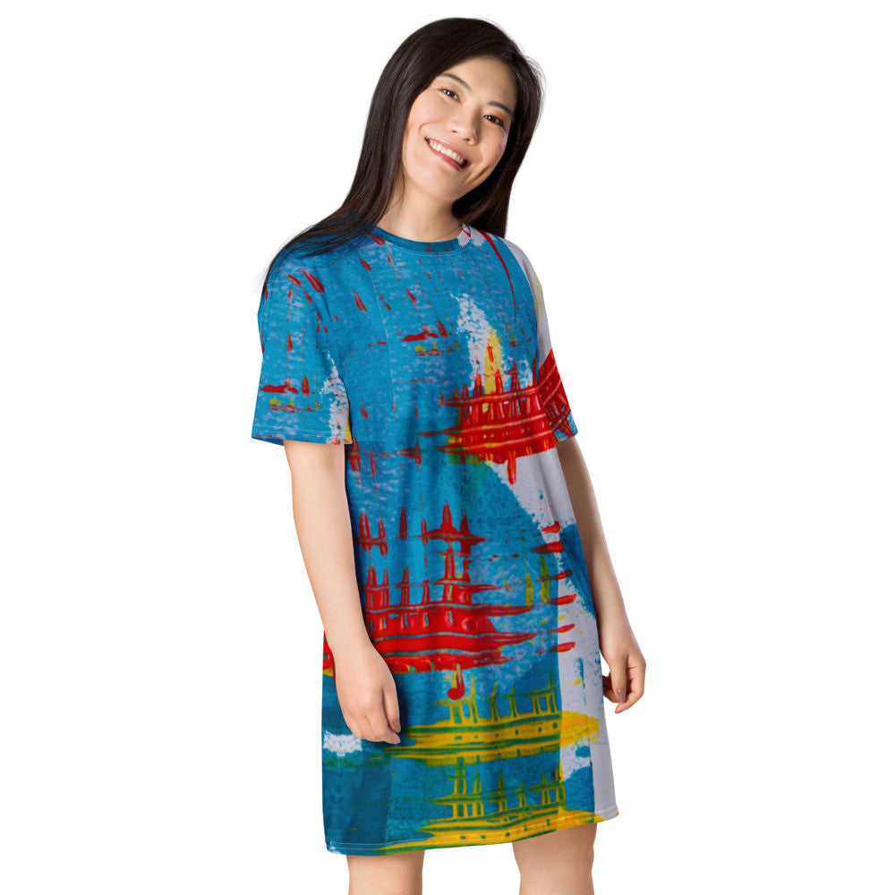 Gianneli Colours T-shirt dress-11