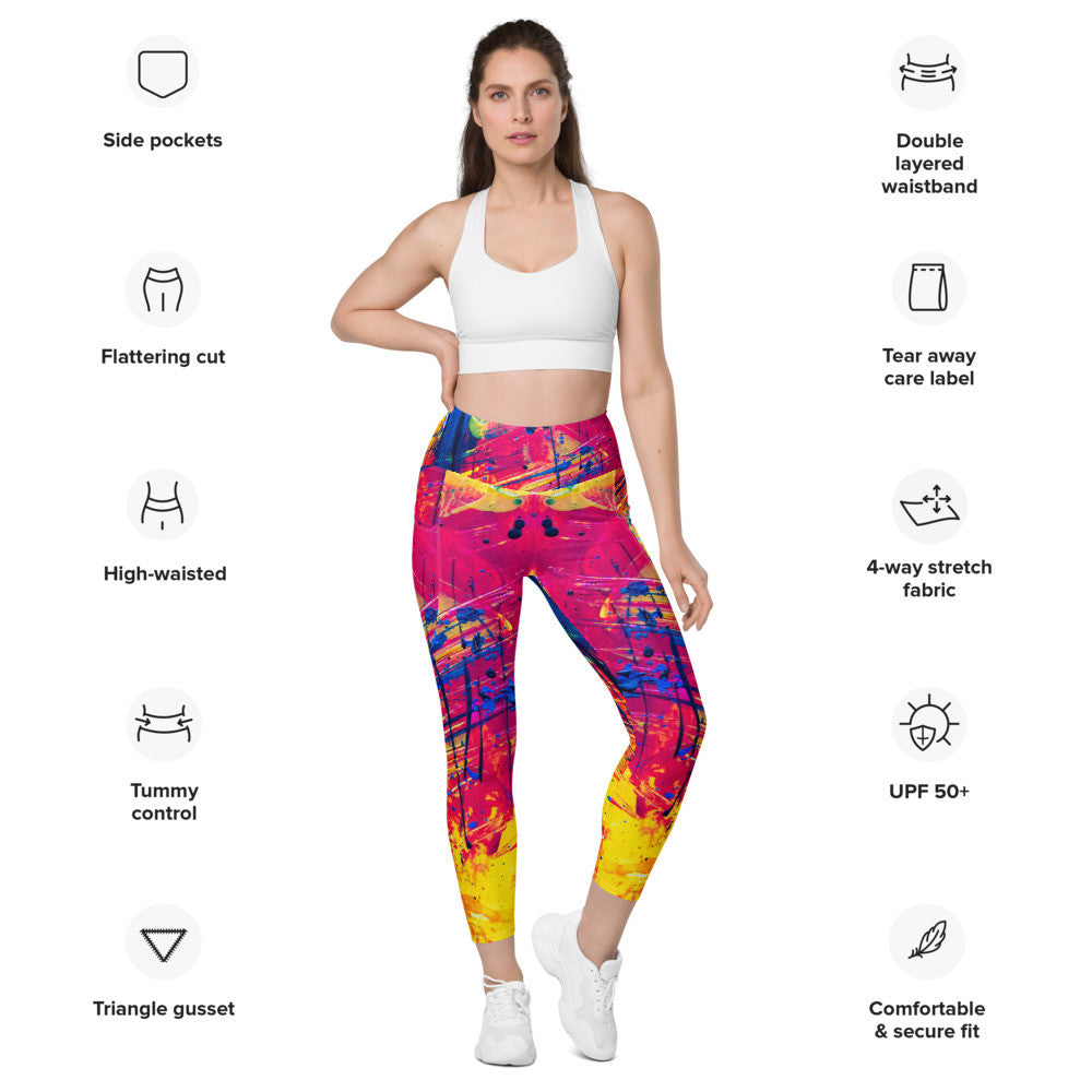 Gianneli Colours Leggings with Pockets-3