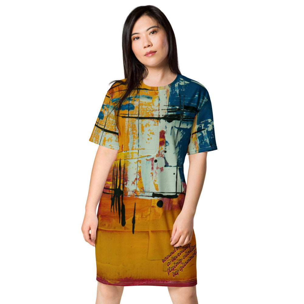 BURNING VIOLIN T-shirt Dress by Gianneli-2