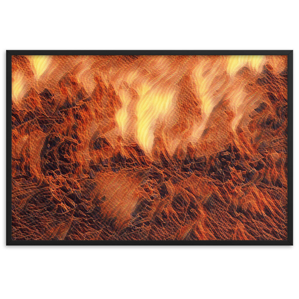 DANCE ME LIKE THE RAIN THAT BURNING OUT THE FIRE AROUND ME Velvet Framed Poster-0