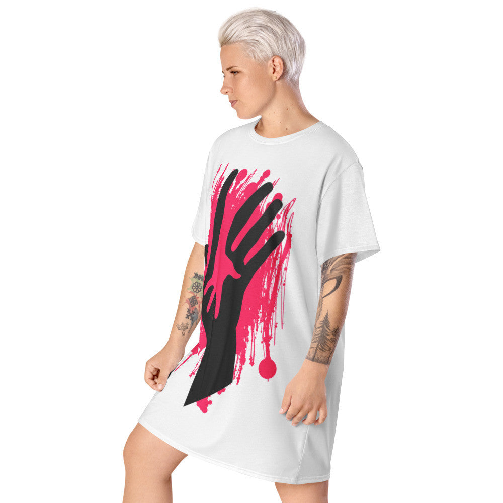 HAND BY HAND T-shirt Dress by Gianneli-3