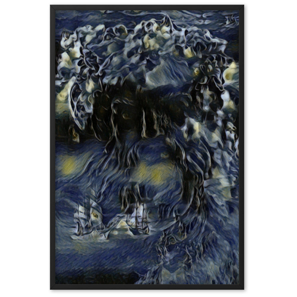 WHEN POSEIDON ASKED THE WAVES TO DANCE PREMIUM Framed Poster-0