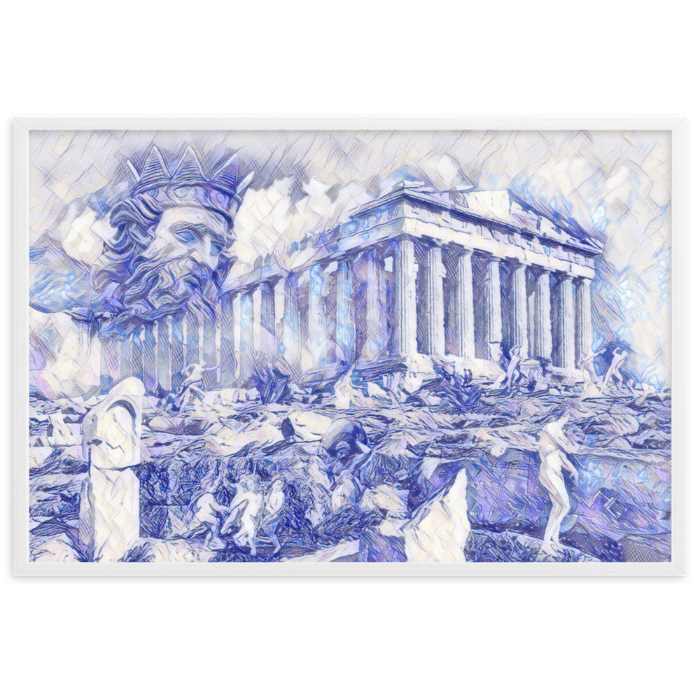 A SUNDAY UNDER ACROPOLIS V2 Superior Framed Poster-0