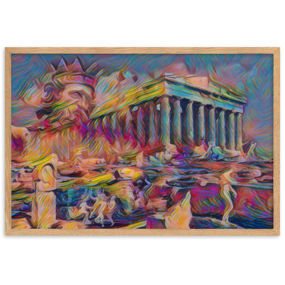 A SUNDAY UNDER ACROPOLIS V2 Premium Framed Poster-0