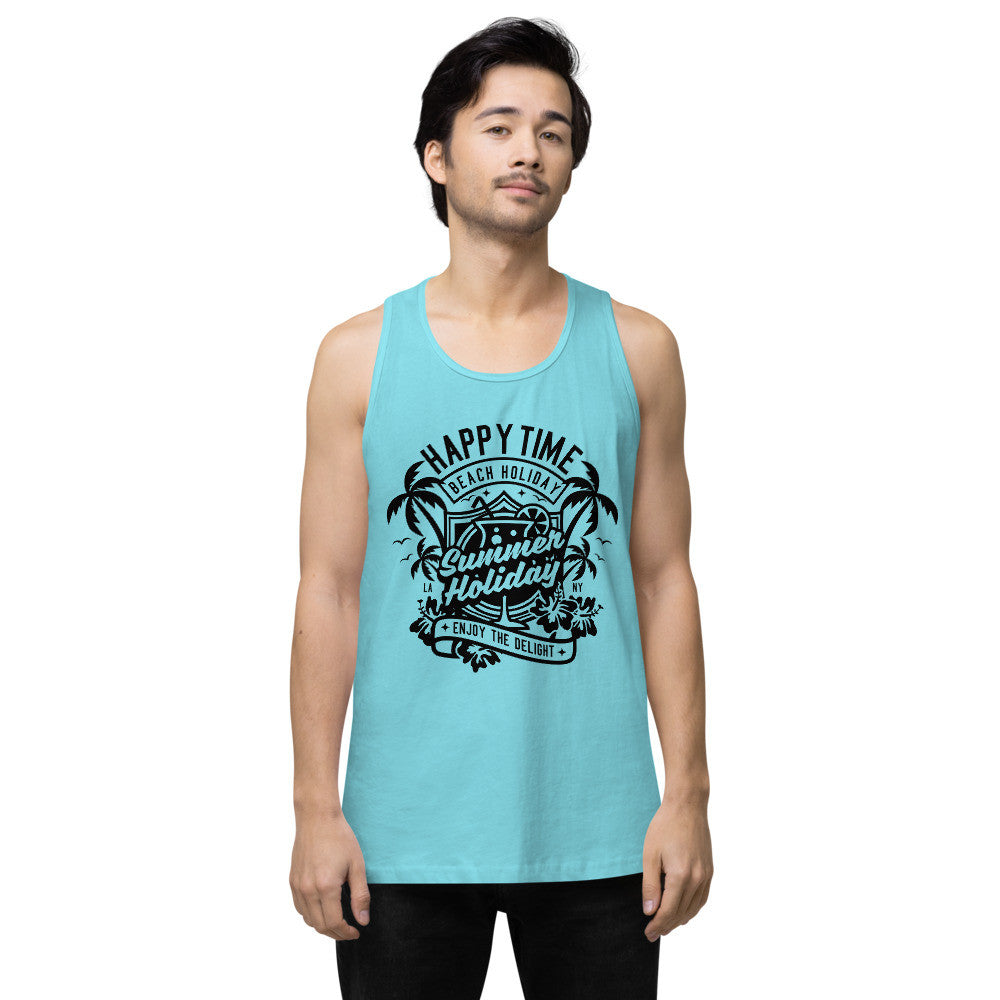 HAPPY TIME Men’s Premium Tank Top by Gianneli-0