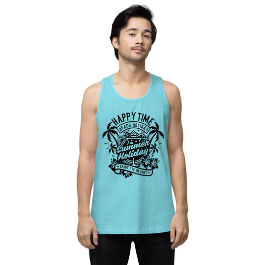 HAPPY TIME Men’s Premium Tank Top by Gianneli-0