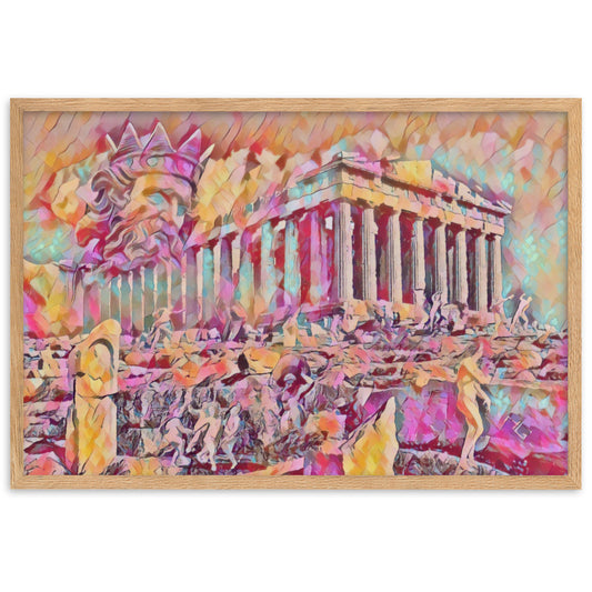 A SUNDAY UNDER ACROPOLIS V2 Superior Framed Poster-0