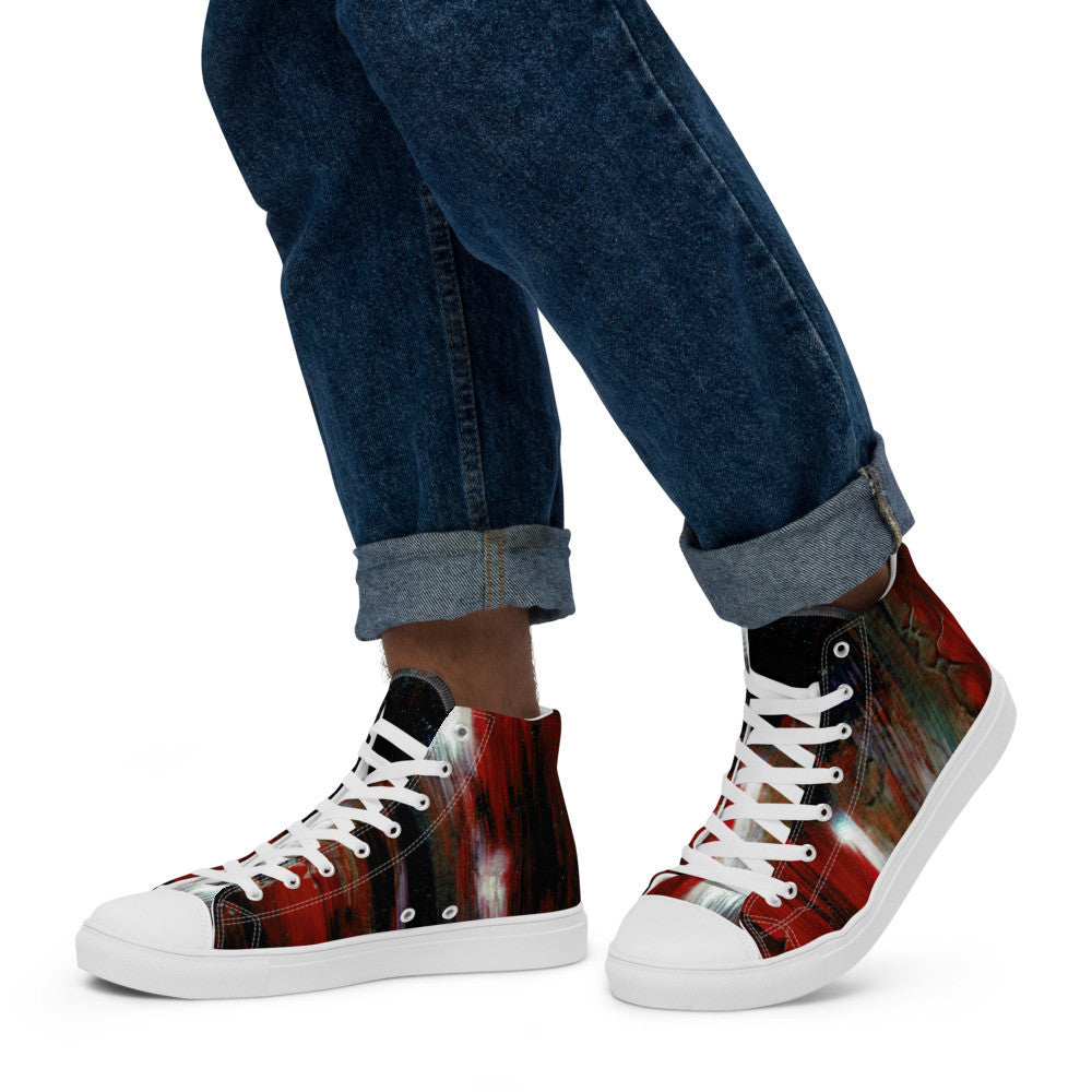 Gianneli Colours Handmade Men’s High Top Canvas Shoes-13