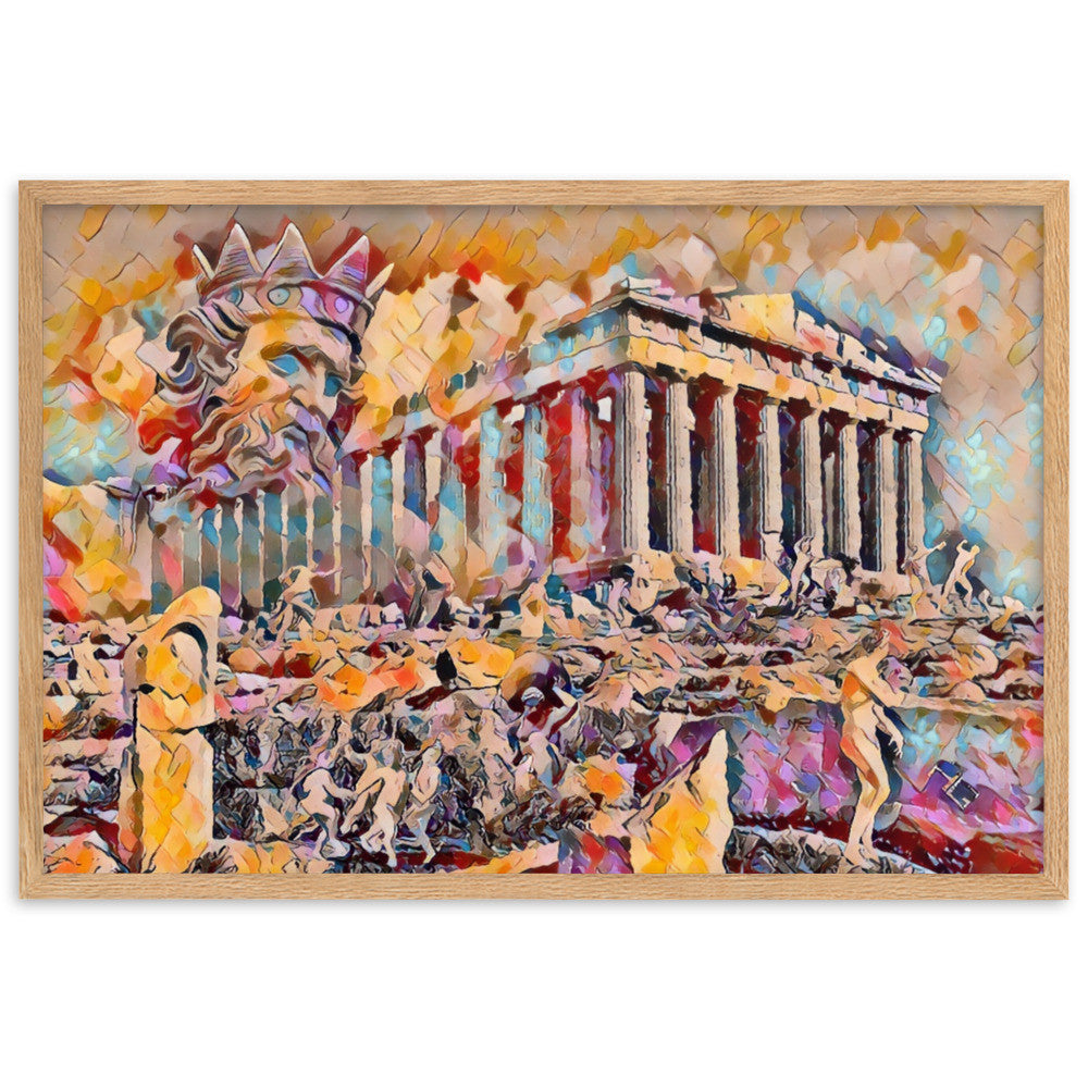 A SUNDAY UNDER ACROPOLIS V2 Superior Framed Poster-0