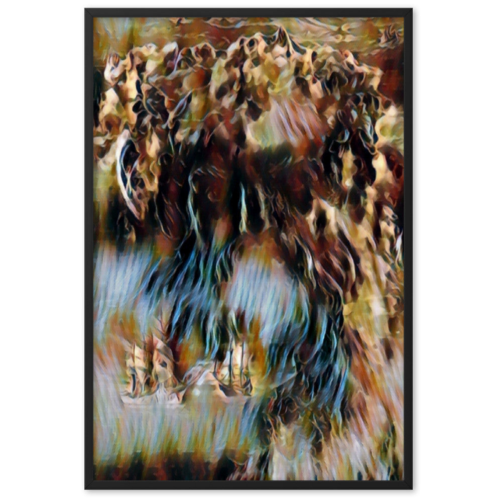 WHEN POSEIDON ASKED THE WAVES TO DANCE PREMIUM Framed Poster-0