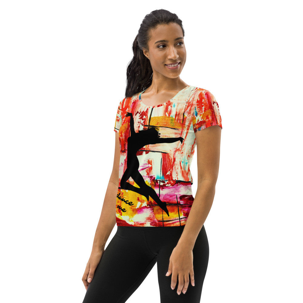 DANCE ME Women's Athletic T-shirt by Gianneli-5