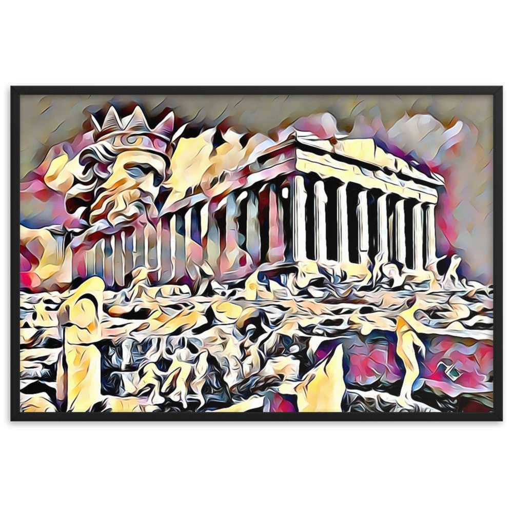 A SUNDAY UNDER ACROPOLIS V2 Superior Framed Poster-0