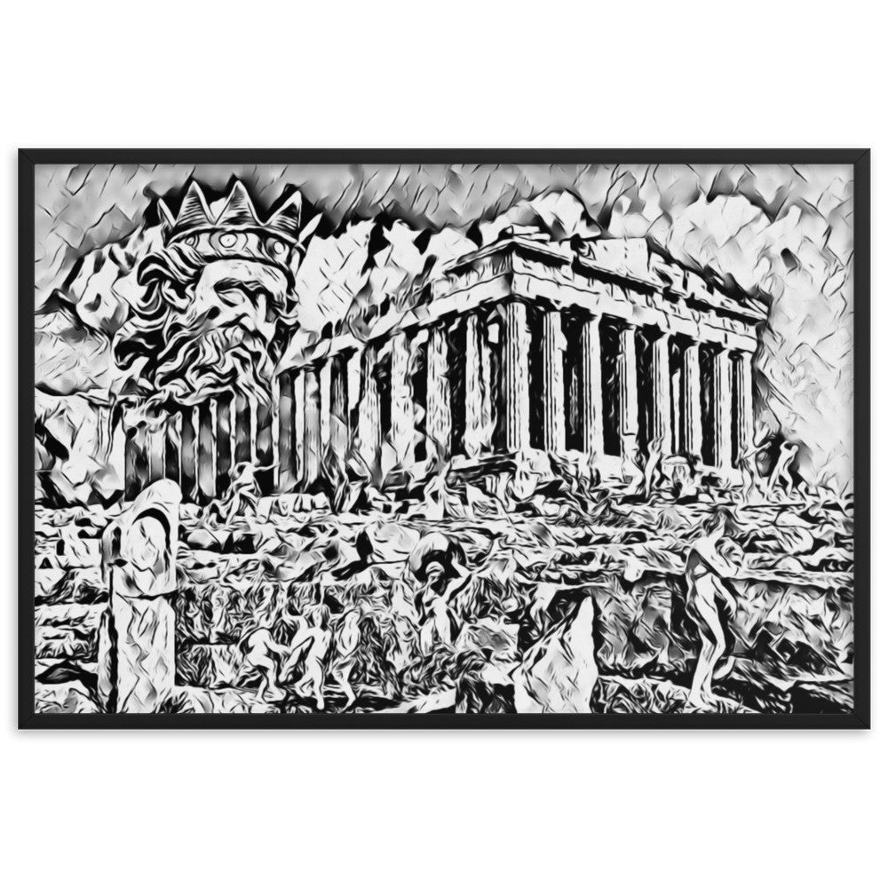 A SUNDAY UNDER ACROPOLIS V2 Superior Framed Poster-0