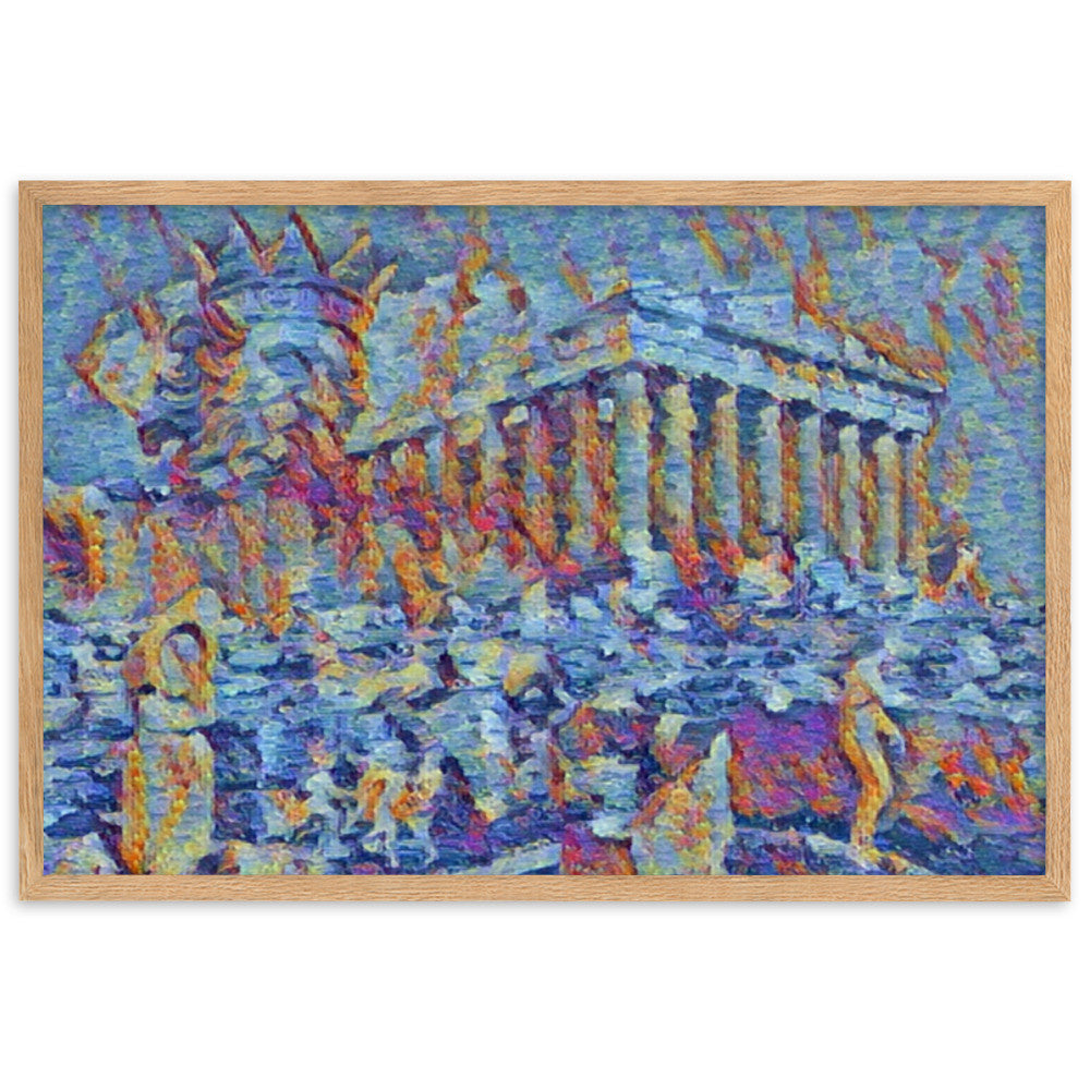 A SUNDAY UNDER ACROPOLIS V2 Premium Framed Poster-0