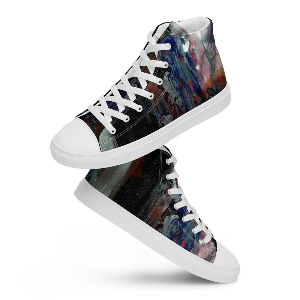 Gianneli Colours Handmade Men’s High Top Canvas Shoes-11