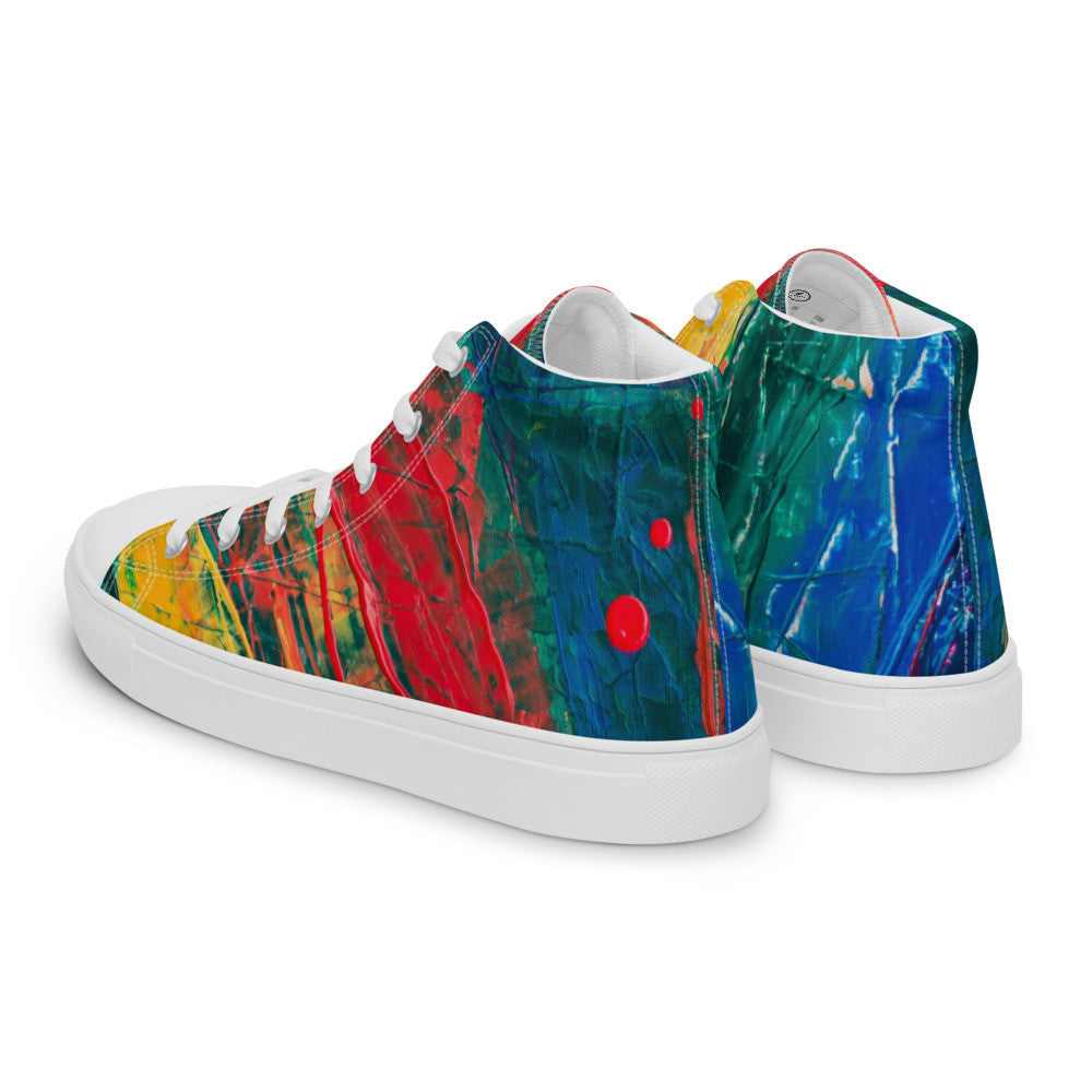 Gianneli Colours Handmade Men’s High Top Canvas Shoes-2