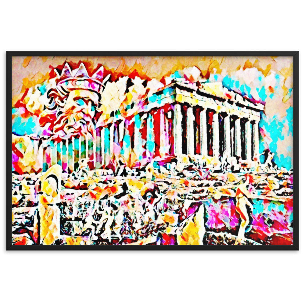 A SUNDAY UNDER ACROPOLIS V2 Superior Framed Poster-0