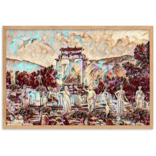 A SUNDAY AT THE ORACLE OF DELPHI Premium Framed Poster-0