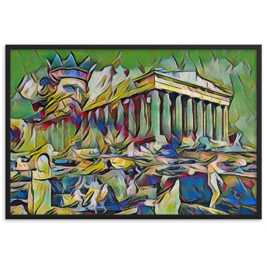 A SUNDAY UNDER ACROPOLIS V2 Premium Framed Poster-0