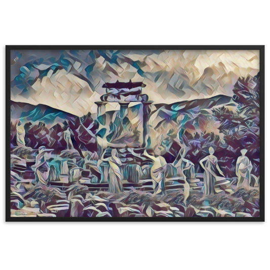 A SUNDAY AT THE ORACLE OF DELPHI Premium Framed Poster-0