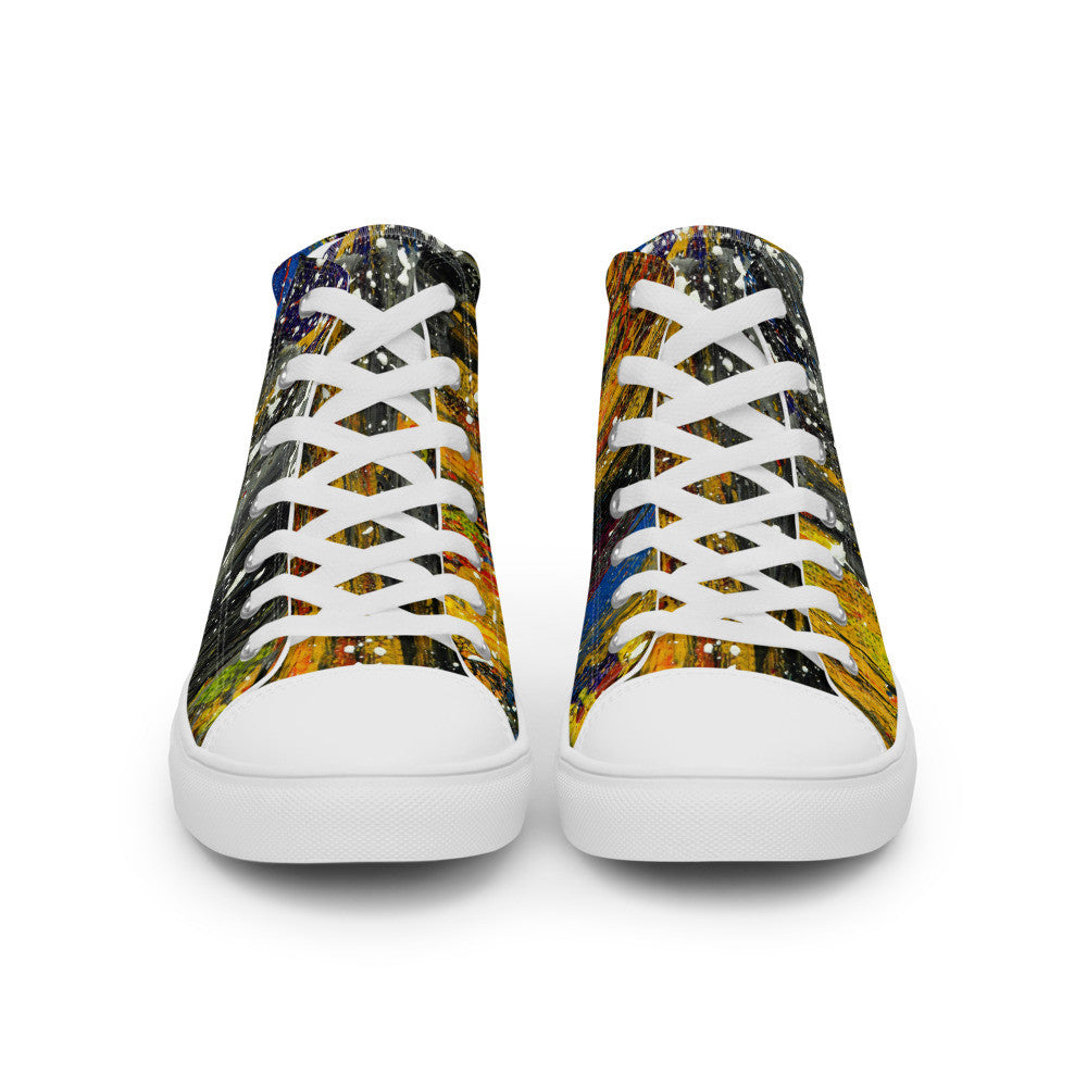 Gianneli Colours Handmade Men’s High Top Canvas Shoes-7