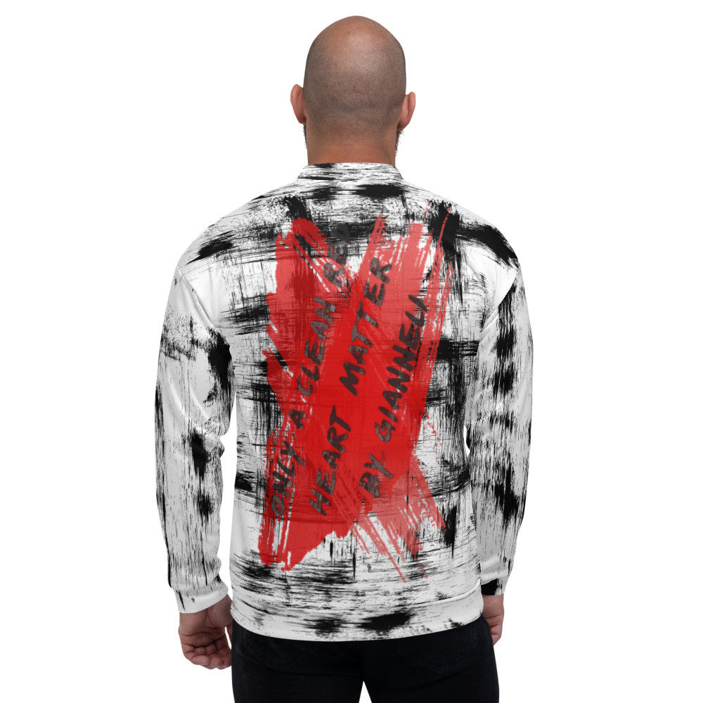 CLEAN HEART Unisex Bomber Jacket by Gianneli-7