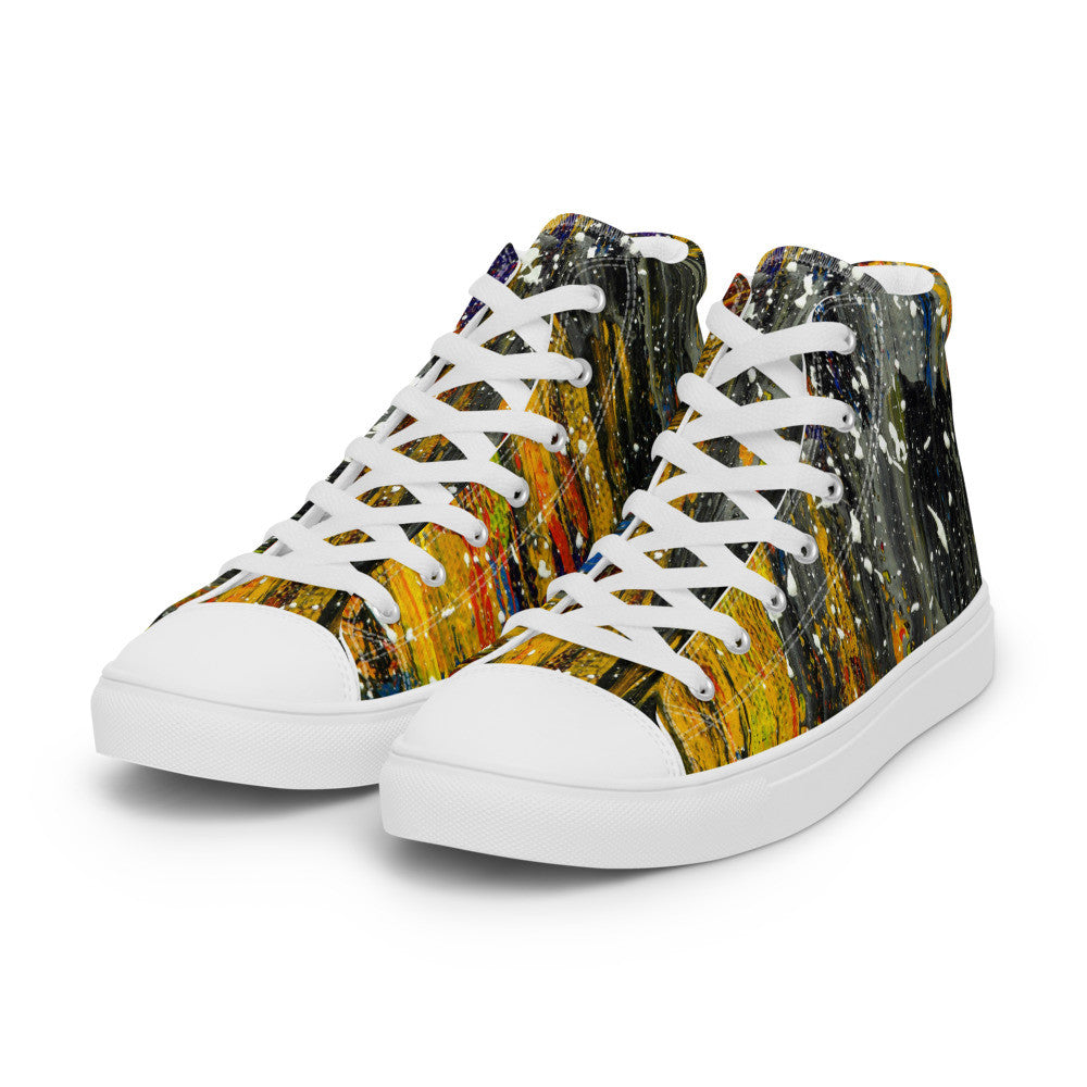 Gianneli Colours Handmade Men’s High Top Canvas Shoes-3