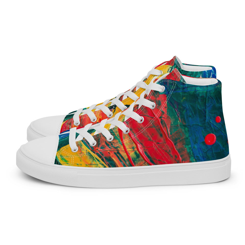 Gianneli Colours Handmade Men’s High Top Canvas Shoes-0