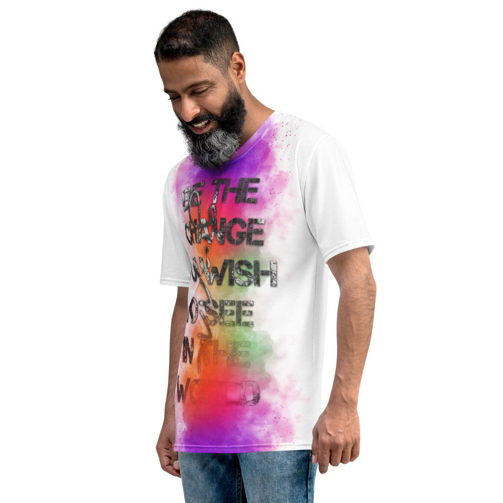 BE THE CHANGE Men's t-shirt by Gianneli-4