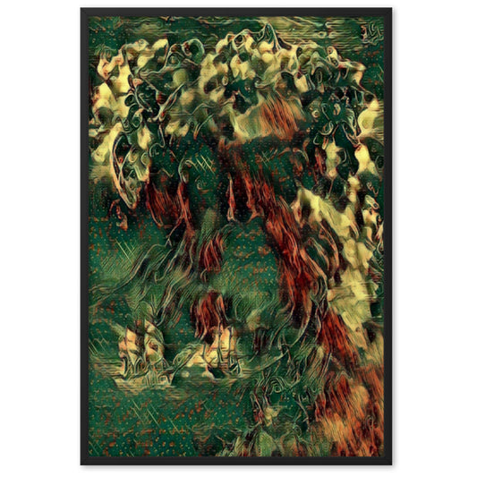 WHEN POSEIDON ASKED THE WAVES TO DANCE PREMIUM Framed Poster-0