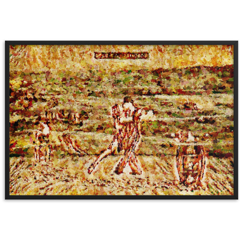 BALLANDO DAVANTI A UN MURO IN TOSCANA TALE Framed Poster-0