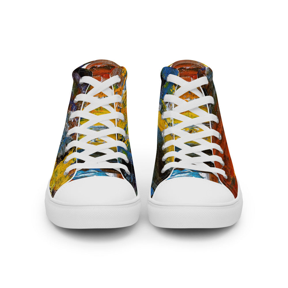 Gianneli Colours Handmade Women’s High Top Canvas Shoes-7