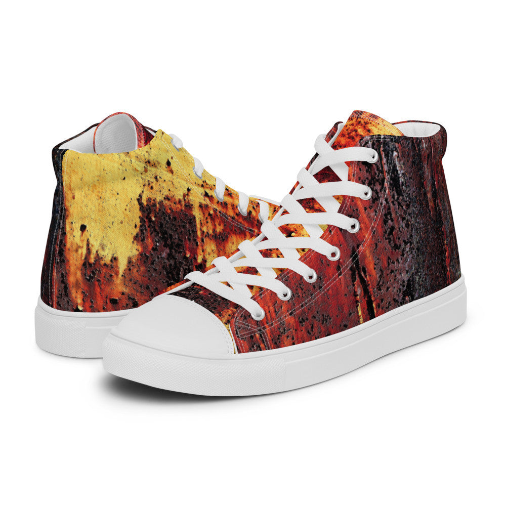 CLOCHARD Handmade Grunge Men’s High Top Canvas Shoes by Gianneli-10