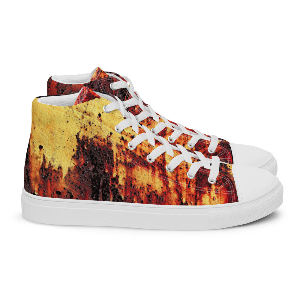 CLOCHARD Handmade Grunge Men’s High Top Canvas Shoes by Gianneli-4