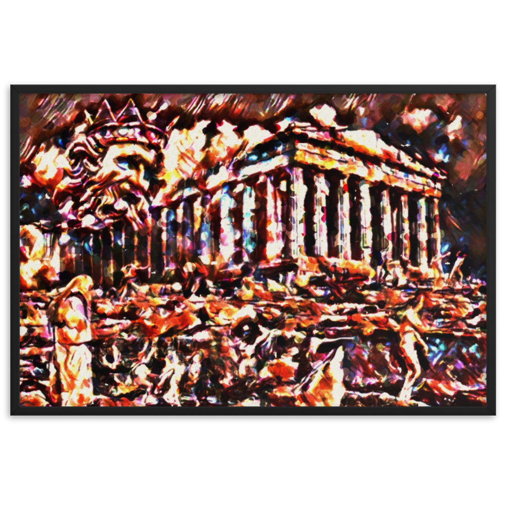 A SUNDAY UNDER ACROPOLIS V2 Superior Framed Poster-0