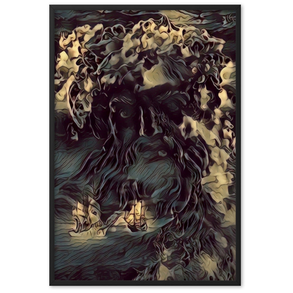 WHEN POSEIDON ASKED THE WAVES TO DANCE PREMIUM Framed Poster-0