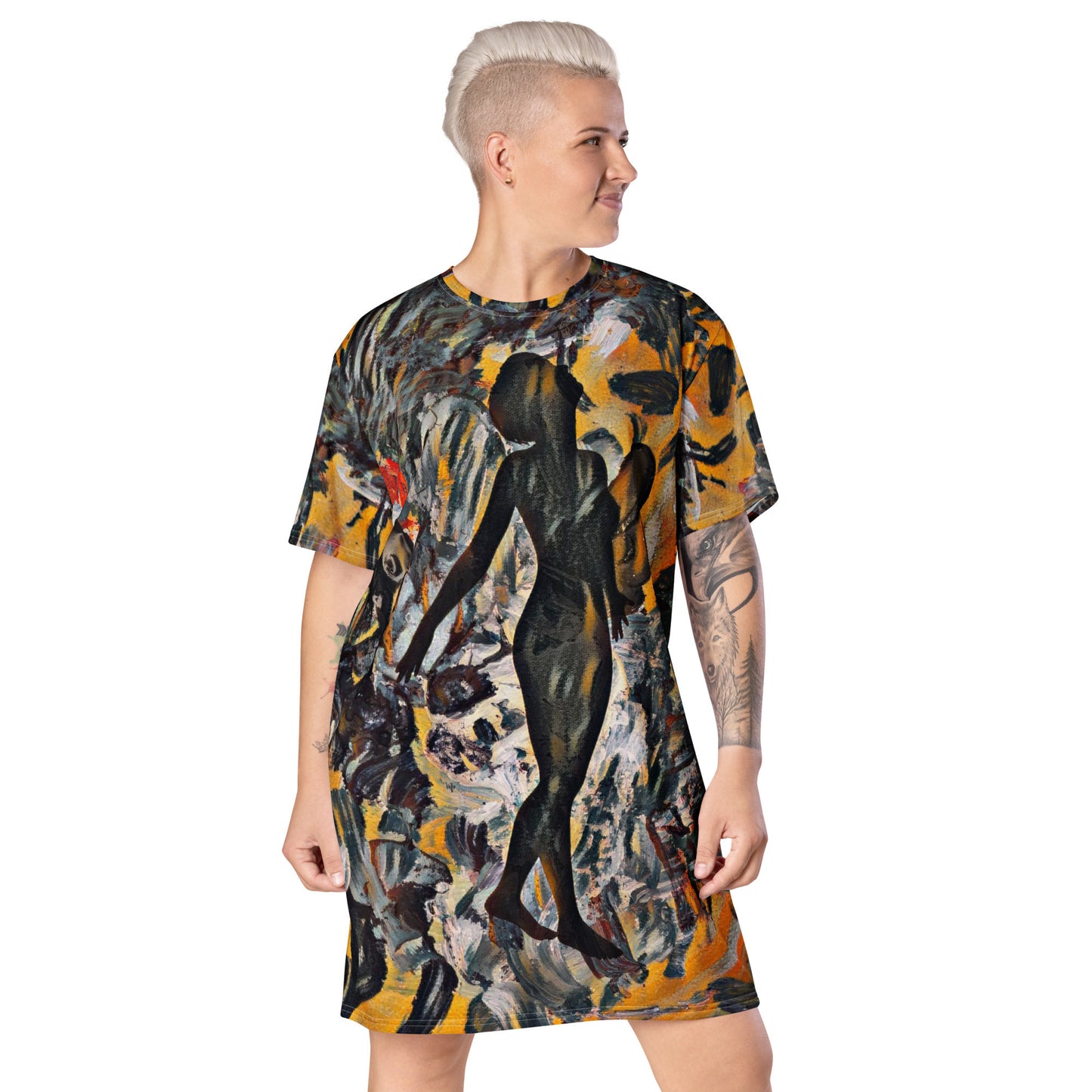 ANADYSIS ART T-shirt Dress by Gianneli-6