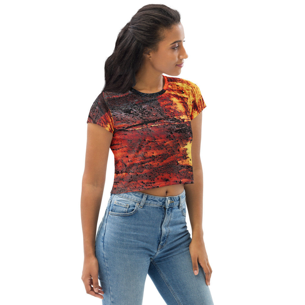 CLOCHARD Grunge Women's Crop Tee by Gianneli-5