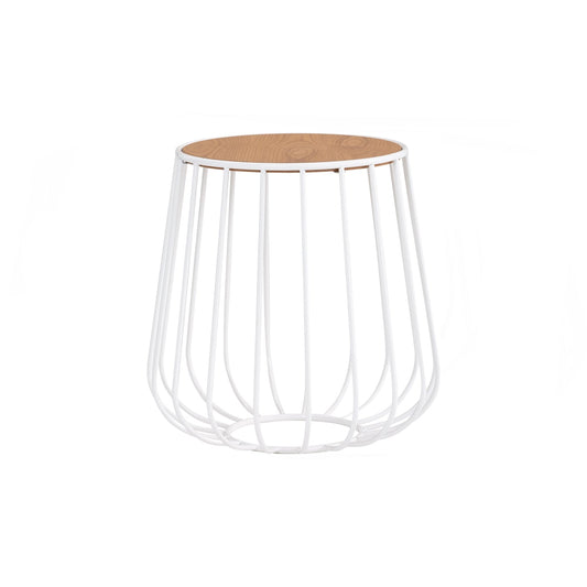 Gabbia Round Side Table - White-0