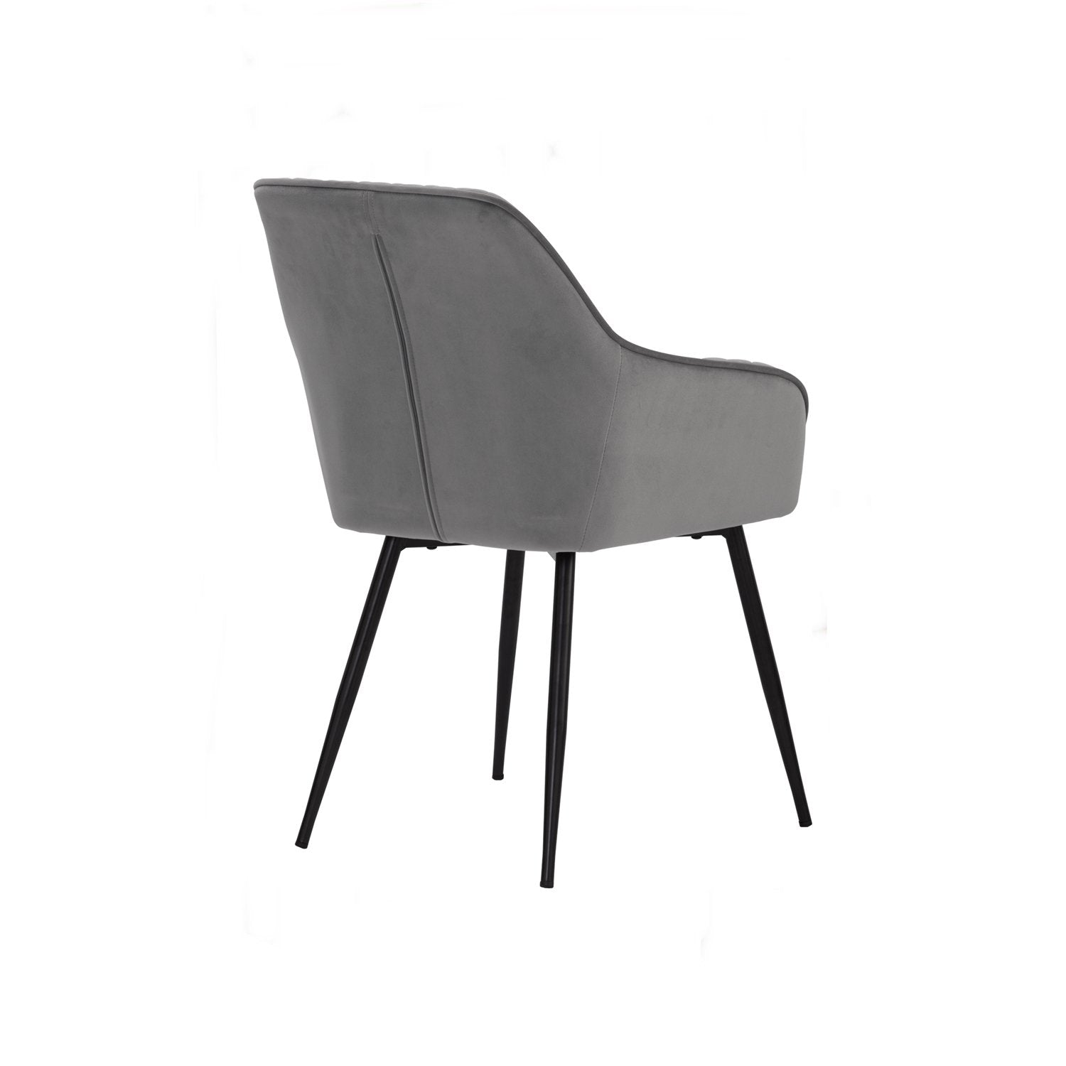 Hakon Dining Chair - Grey Velvet-3