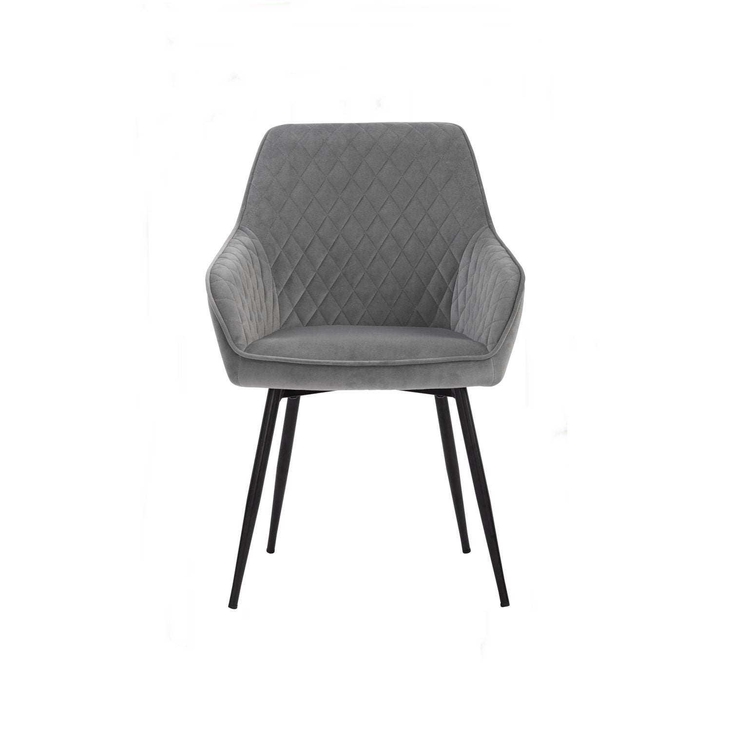 Hakon Dining Chair - Grey Velvet-0