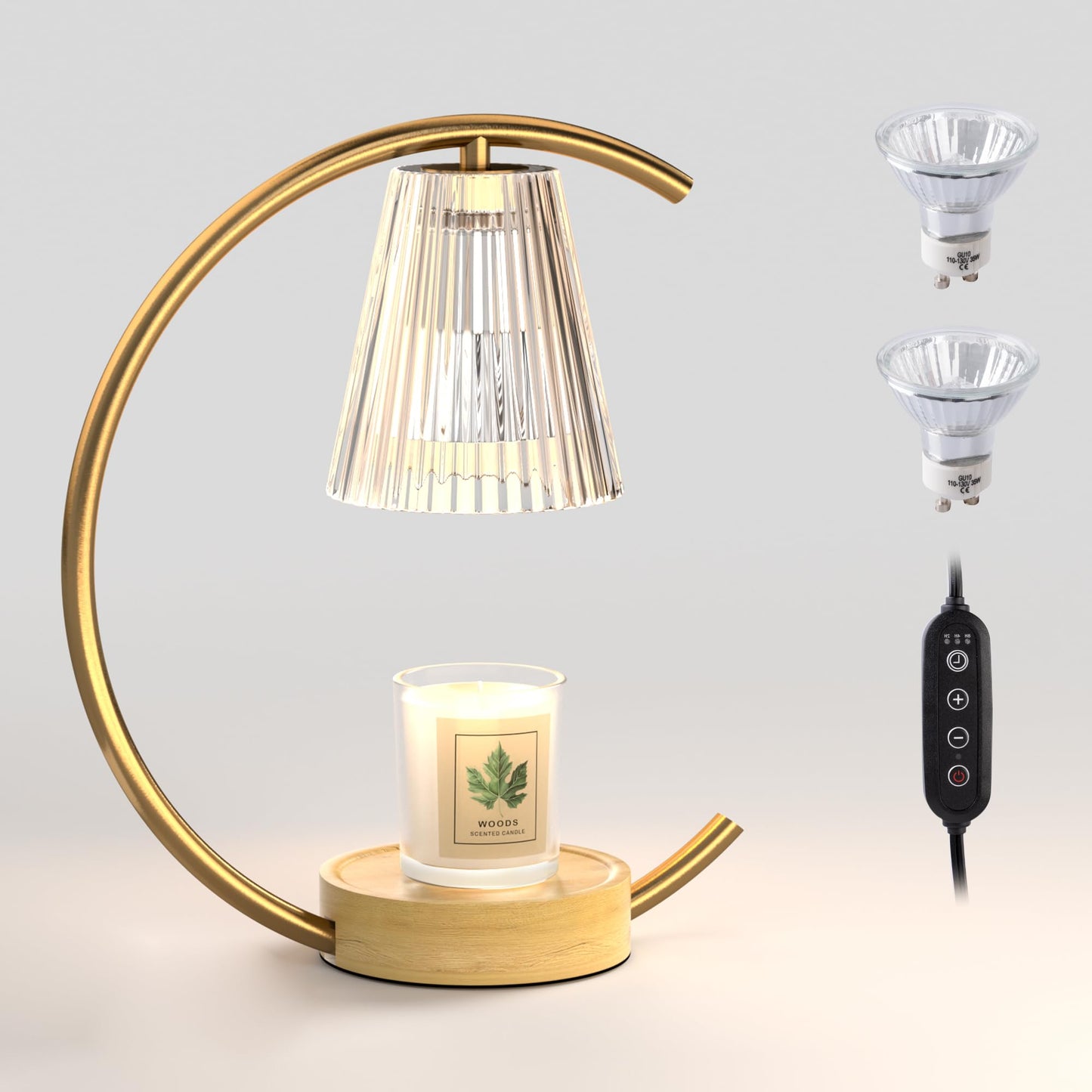 Dimmable Electric Candle Warmer with Timer and Bulbs-7