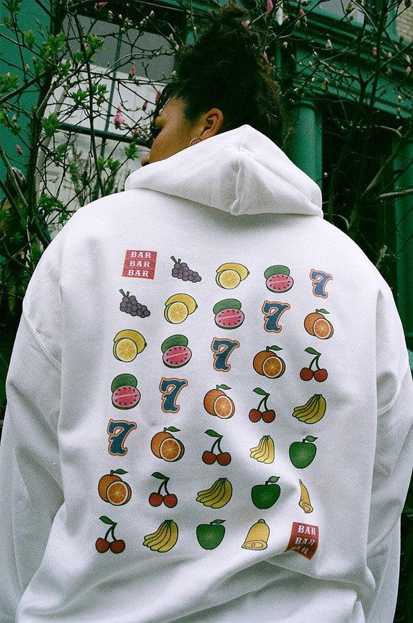 Fruity Casino Slots Design On White Hoodie-3